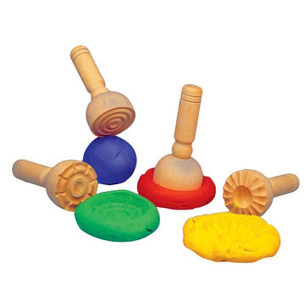 EDX Education Dough Stamp Set Wood - 4 Piece