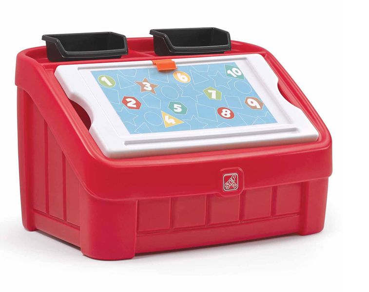 Step 2 - 2 in 1 Toy Box &amp; Art Lid - Red