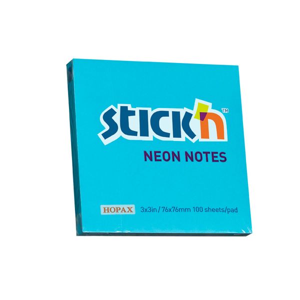 76x76 Neon Blue Notes