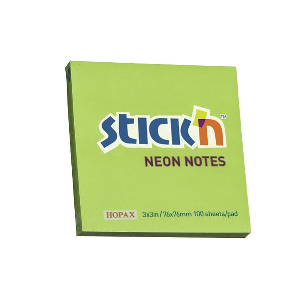 Stick 'n 76x76 Neon Lime Notes