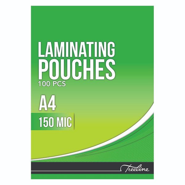 Treeline Laminating Pouches 150 Micron A4 216 x 303mm - Box of 100
