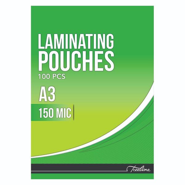 Treeline Laminating Pouches 150 Micron A3 303 x 426mm - Box of 100