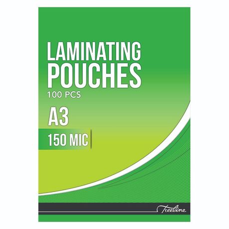 Treeline Laminating Pouches 150 Micron A3 303 x 426mm - Box of 100, Shop  Today. Get it Tomorrow!
