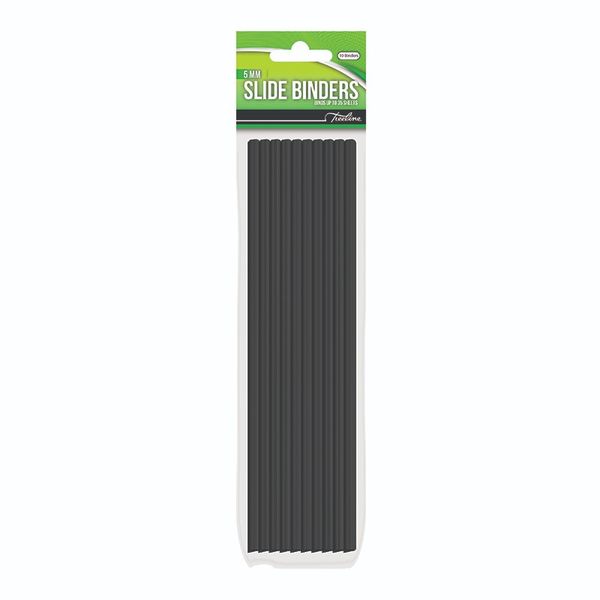 5mm Slide Binders Black - 10's