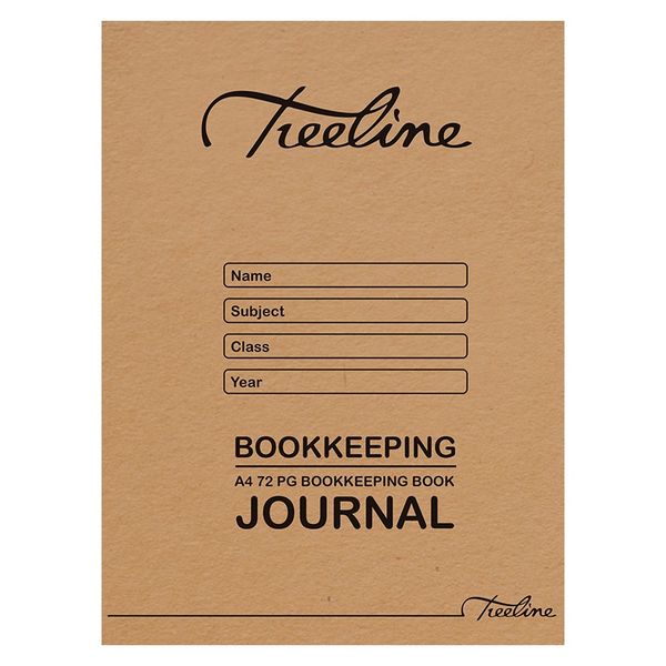 A4 72 pg Soft Cover - Journal Bookkeeping Book