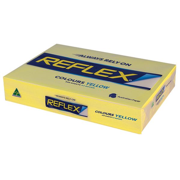 Reflex Yellow Pastel 80gsm Paper - 500 sheets in 1 Ream