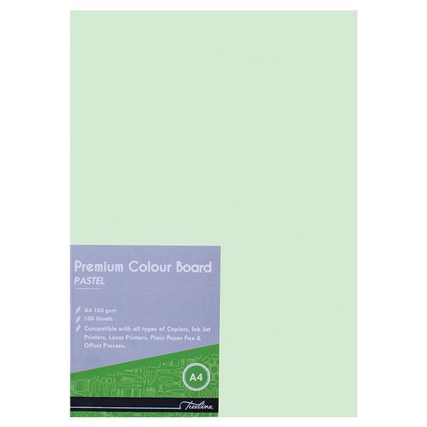 Treeline Project Board Pastel Green A4 160gsm- 100's