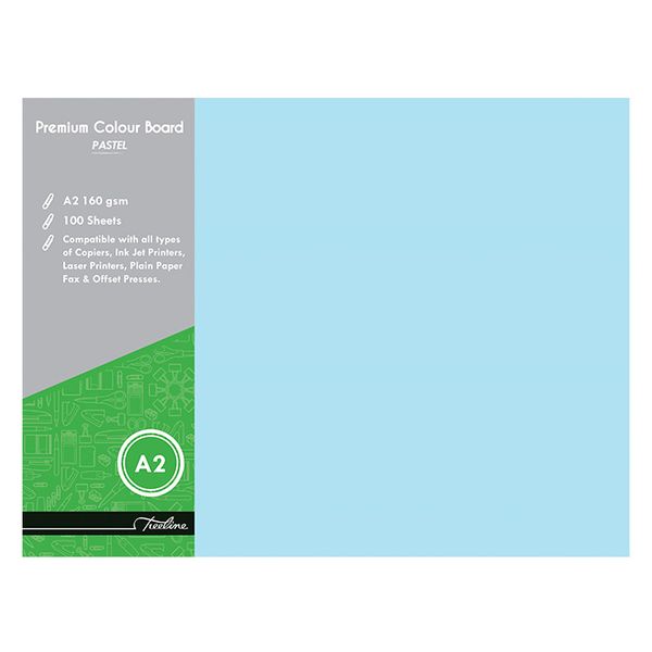 Treeline Project Board Pastel Blue A2 160gsm Pack of 100