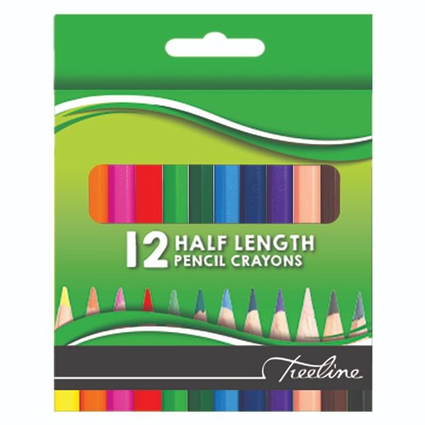 Treeline Pencil Crayons 12's Half Length