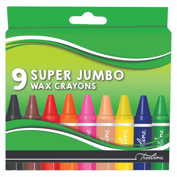 Treeline Wax Crayons Super Jumbo 9 Piece