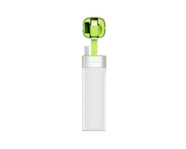 Mipow Compact Power Tube with Built In Micro USB Cable 3000mAh - White