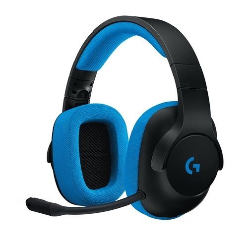 Logitech: G233 Prodigy Wired Gaming Headset - Black/Cyan (PC)