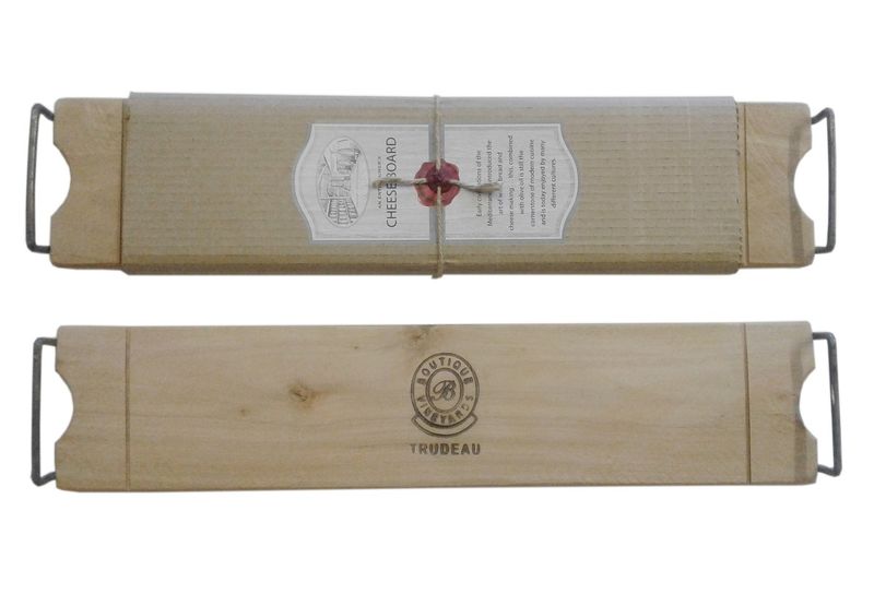 Trudeau Baguette Serving Board Tray with Iron Handles