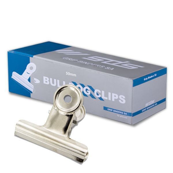 SDS 50mm Bulldog Clips - Box of 12
