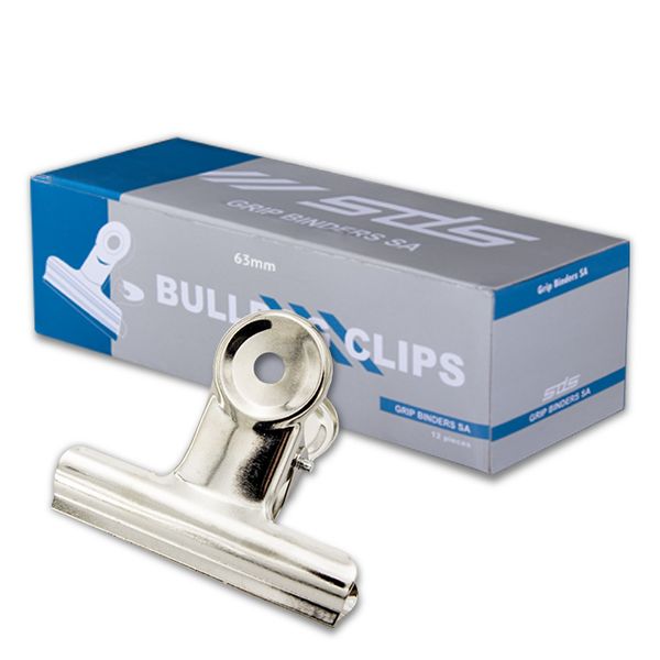 63mm Bulldog Clips - Box of 12