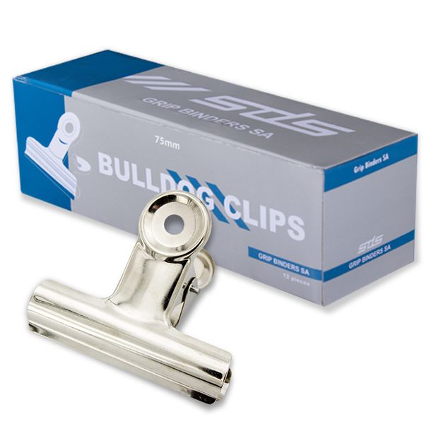 SDS 75mm Bulldog Clips - Box of 12