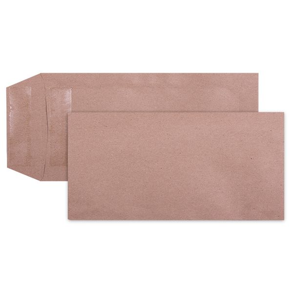 LEO DLP Manilla Self Seal Envelopes - Open Short Side - Box of 500