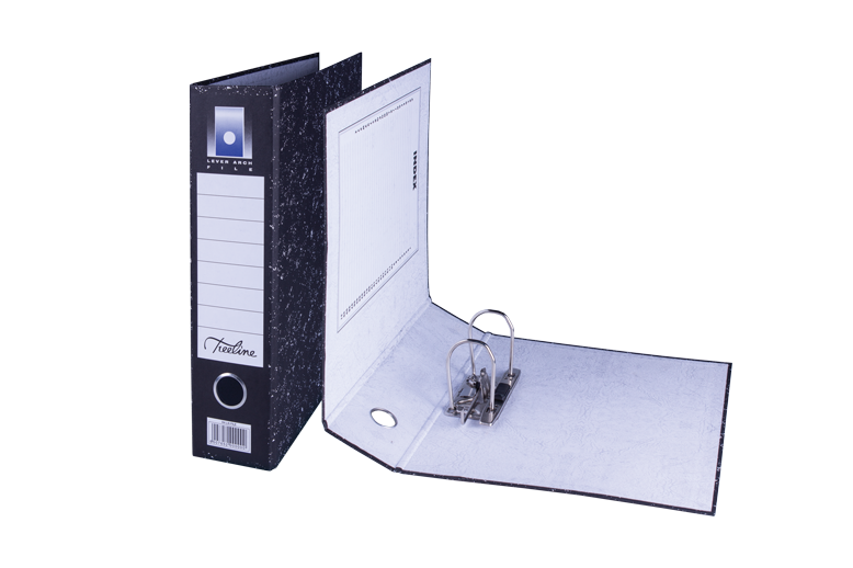 Treeline Lever Arch File A4 Upright Mottled Board - 80mm Spine