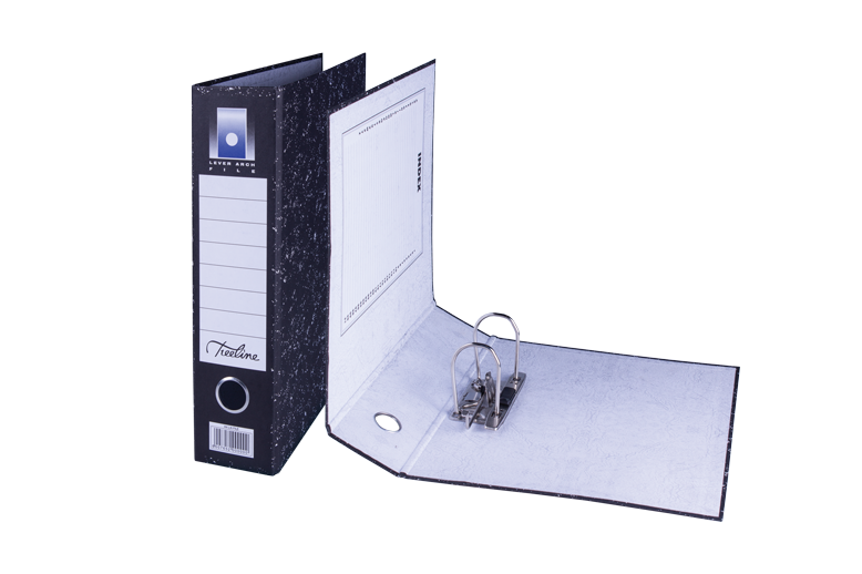 Treeline Lever Arch File A4 Upright Mottled Board 80mm Spine Shop