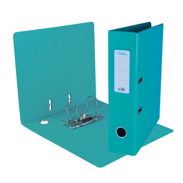 Treeline Lever Arch File PVC Terquoise A4 - 70mm spine and Rado