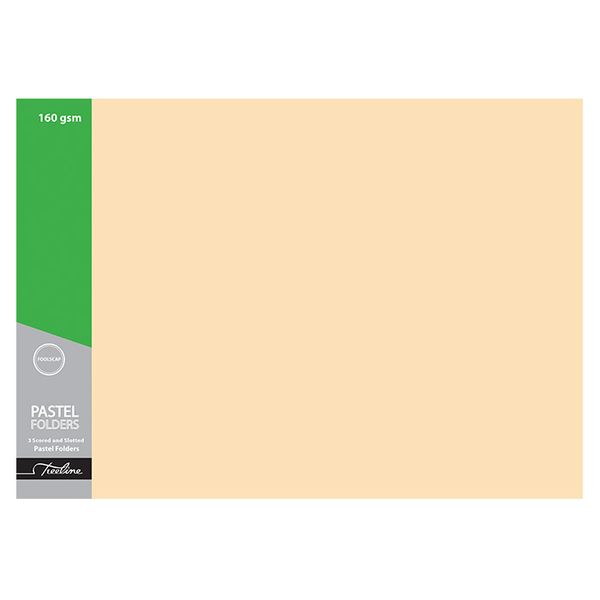 Treeline Tokai Board Folders Ivory 2 Fold Foolscap 160gsm Pack of 100