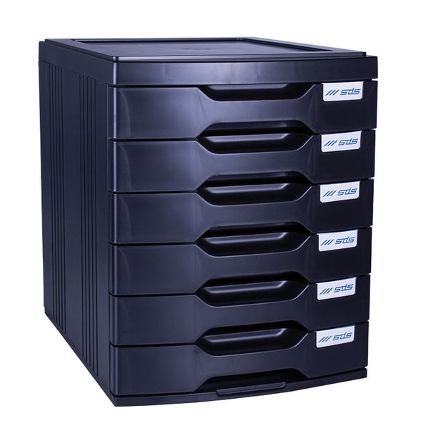 SDS - 6 Drawer Filing System - Charcoal