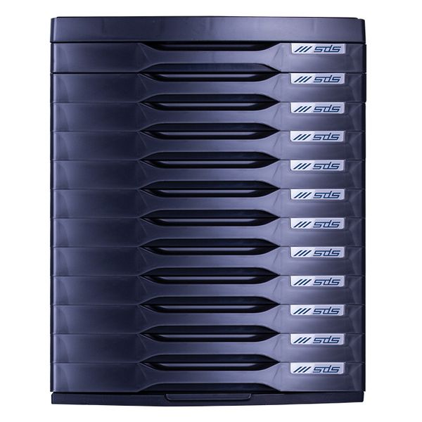 SDS - 12 Drawer Filing System - Charcoal