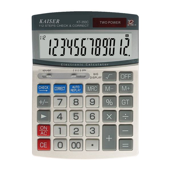 Dual Power Mini Desktop 12 Digit Big LCD Display Calculator