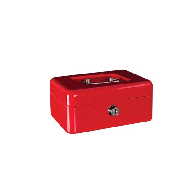 Treeline Cash Box Red Metal 6 Inch (150mm)