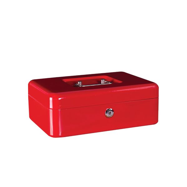 Treeline Cash Box Metal 10 Inch Red (250mm)