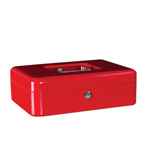 Treeline Cash Box Red Metal 12 Inch (300mm)