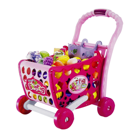 Pink shopping hot sale trolley toy