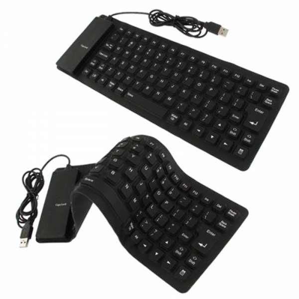 Flexible Silicone Keyboard - Black