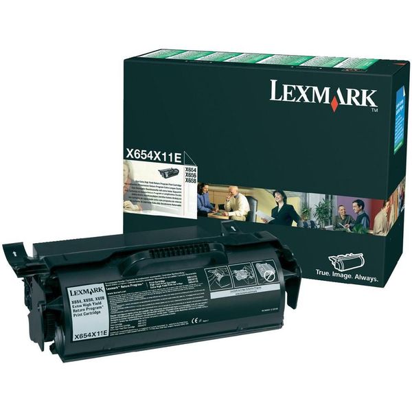 Lexmark X654X11E Black Laser Toner Cartridge