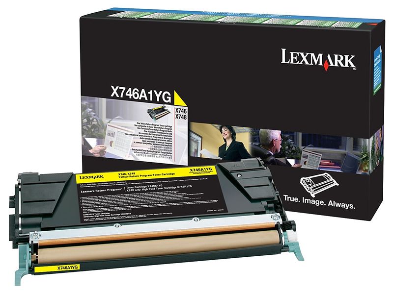 Lexmark X746A1YG Yellow Laser Toner Cartridge