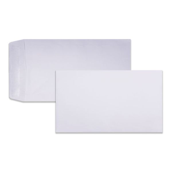 LEO 90 x 152mm White Gummed Envelopes - Open Long Side - Box of 500