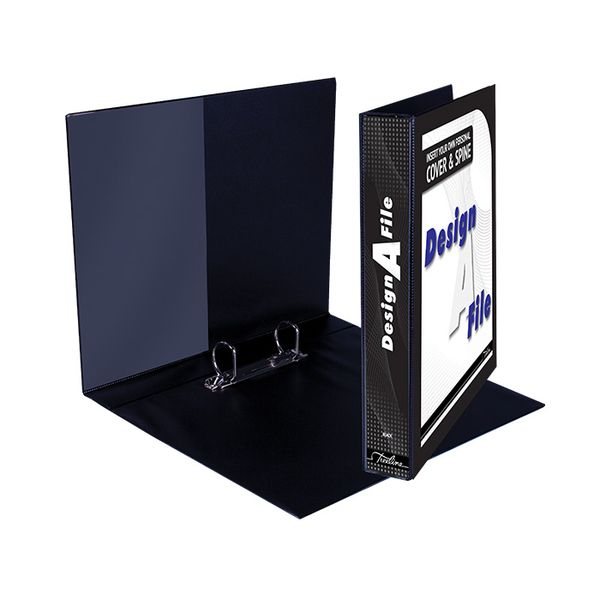 Treeline Design-A-File A4 2 D Ring 25mm Black