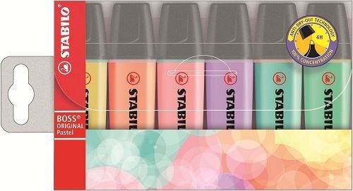 STABILO BOSS Original Highlighters - Pastel Assorted Wallet of 6