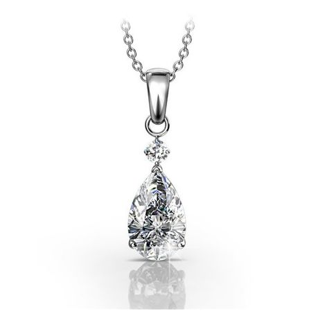 crystal drop necklace and earring set