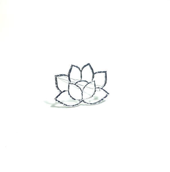 Lakota Inspirations Lotus Hair Clip - Silver