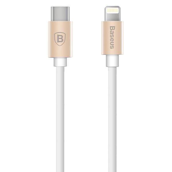 Baseus 1m 2A Gather Series USB Type-C 2.0 to Lightning Cable - White &amp; Gold