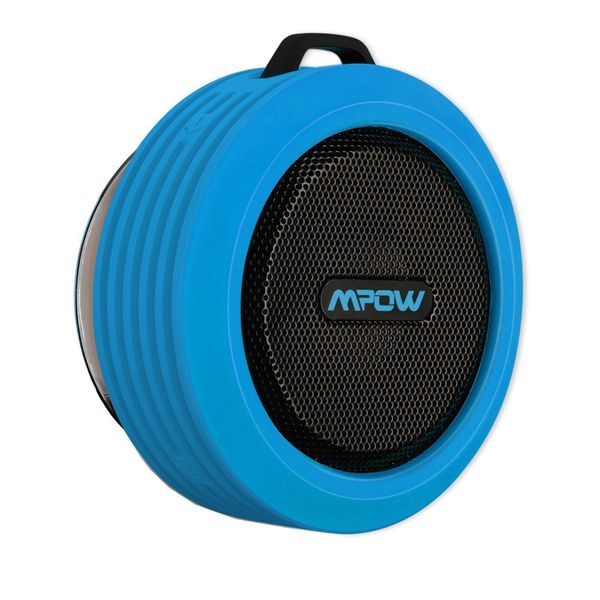 Mpow Waterproof Wireless Bluetooth Shower Speaker with Mic - Blue