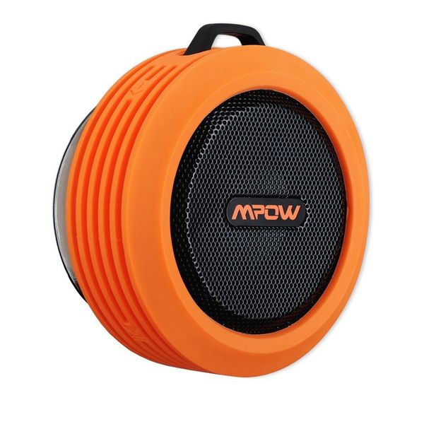 Mpow Waterproof Wireless Bluetooth Shower Speaker with Mic - Orange