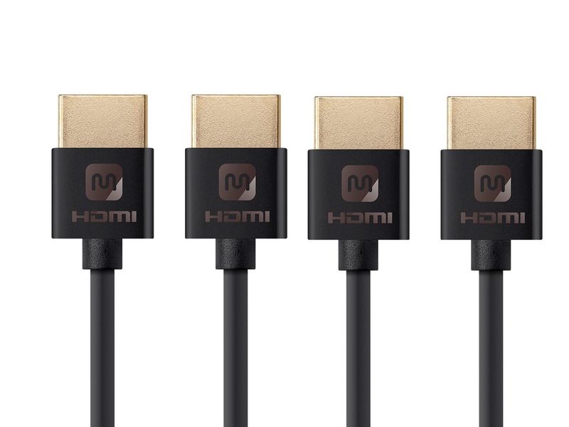 Monoprice HDMI Cable Ultra Slim Series - 1.8m (2-Pack)