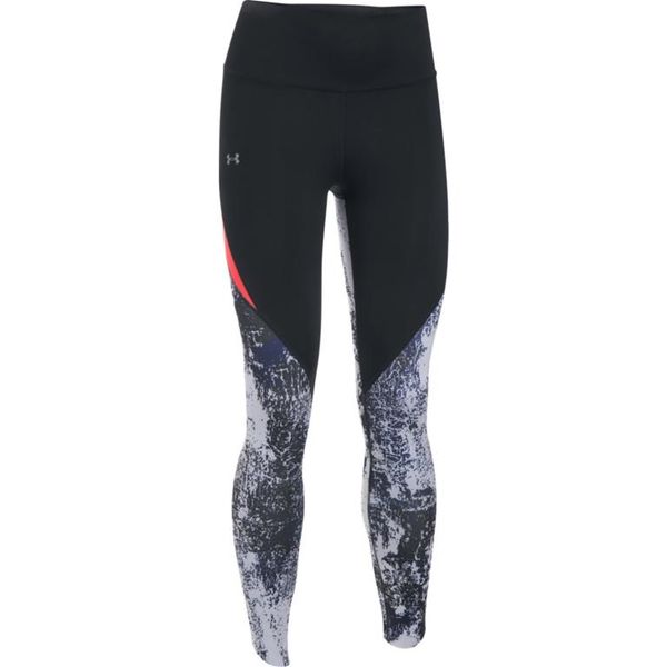 Under Armour Ladies Run True Printed Leggings - Black