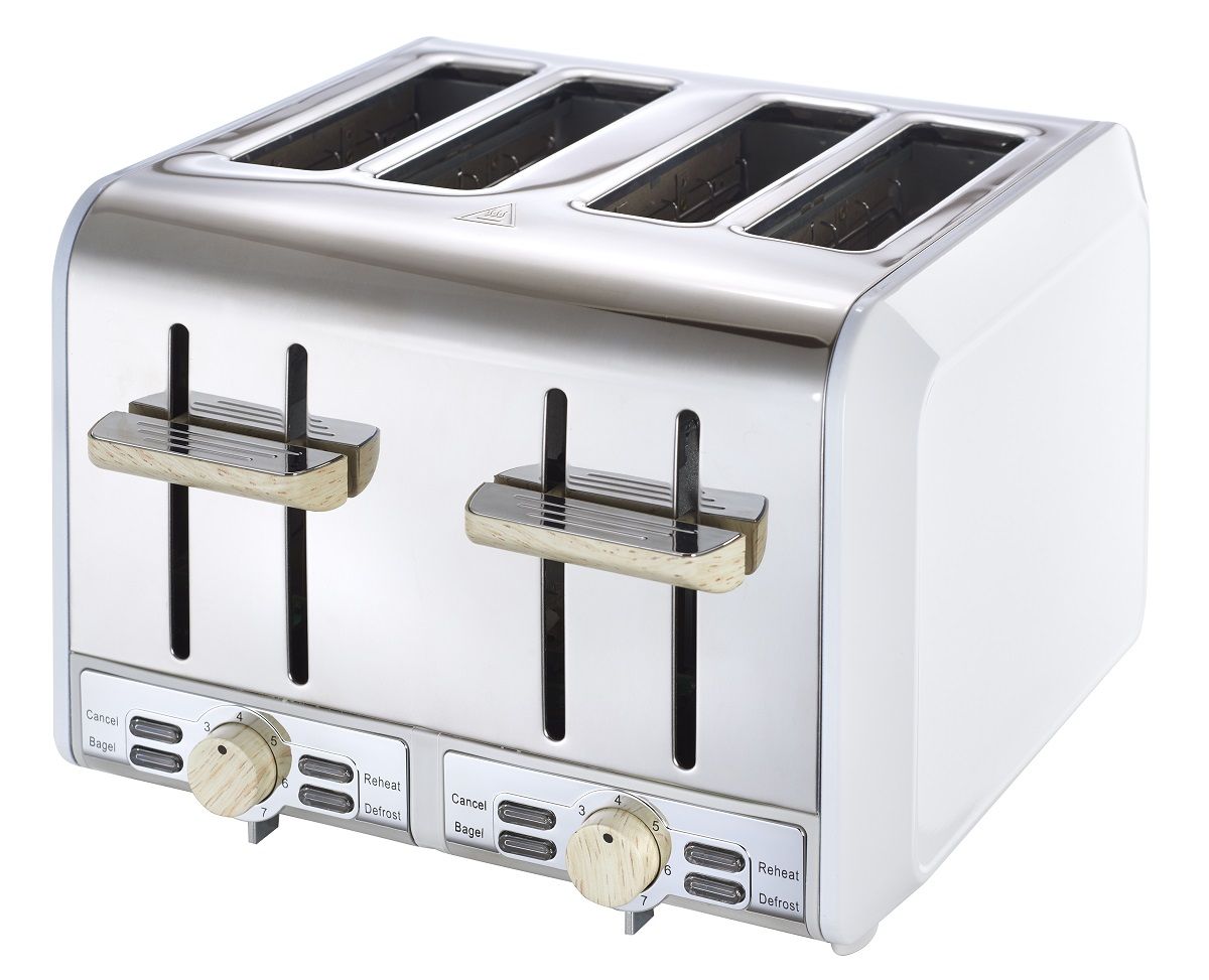 Russell Hobbs 4Slice Toaster White & Wood Buy Online in South