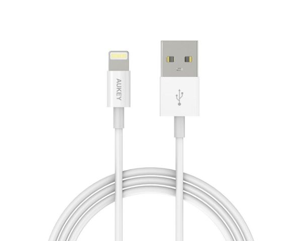 AUKEY MFi Lightning 8 Pin Sync &amp; Charging Cable - White
