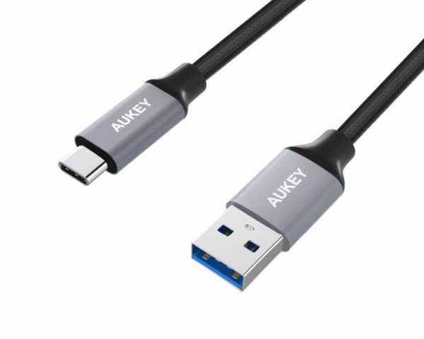 AUKEY Male to Micro USB Female Cable Reversible Design - Black