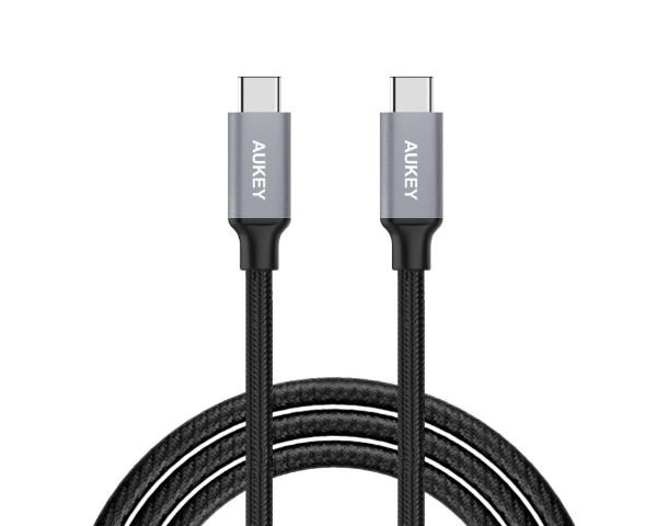 AUKEY USB-C Nylon Braided 2m Cable - Black &amp; Grey