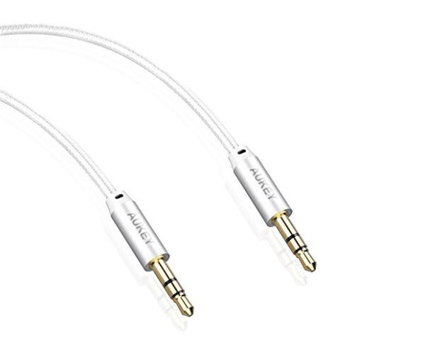 AUKEY Braided Aux Audio Cable - White